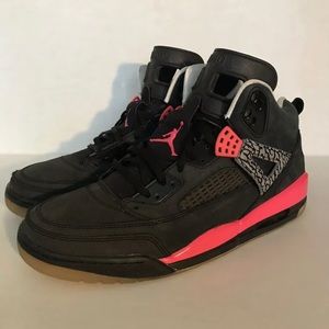 Nike ID Air Jordan Spizike Shoes Men’s Size 12 Black Red Elephant Print Sneakers